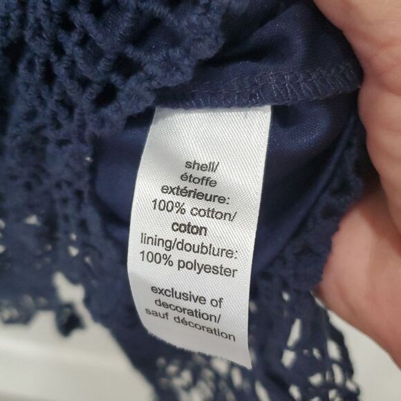 Maurice’s Navy Blue Crochet Dress, Size Large - Picture 5 of 7